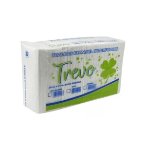 PAPEL INTERFOLHADO TREVO  BRANCO 20X21CM