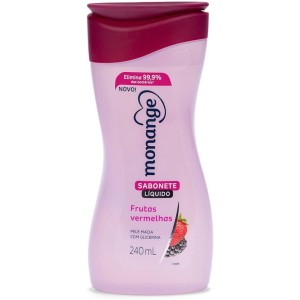 SABONETE LÍQUIDO MONANGE FRUTAS VERMELHAS 240ML