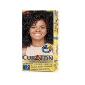 TINTURA CREME COR E TON PRETO AZUL 1.0