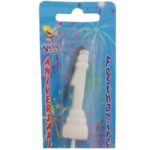 VELA ANIVERSÁRIO N 1 - BRANCA