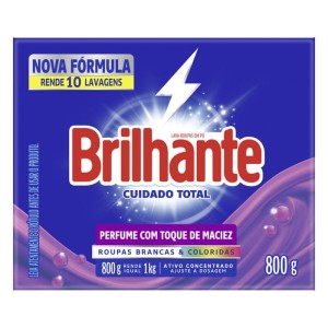 SABÃO EM PÓ BRILHANTE CUIDADO TOTAL CX 800G