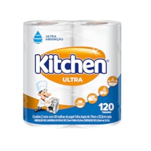 PAPEL TOALHA KITCHEN ULTRA 2 ROLOS 120FLS