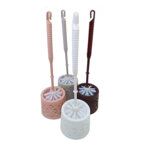 ESCOVA SANITARIA C/POTE DECOR HASTE METAL KEHOME